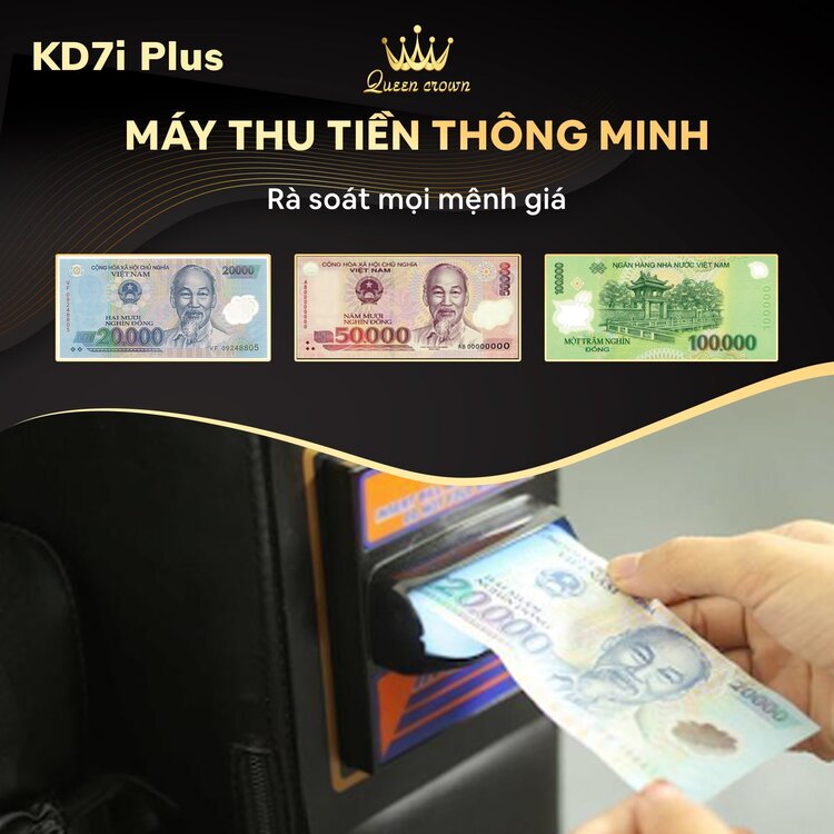 Ghế massage Queen Crown QC KD7i Plus trang bị máy thu tiền thông minh