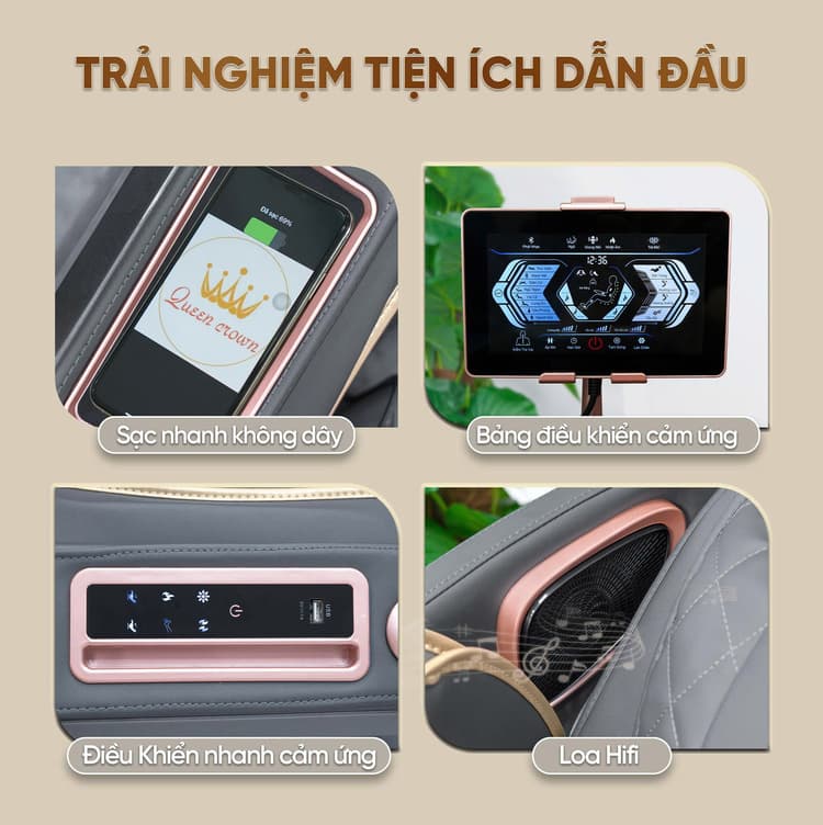 Ghế massage cao cấp Queen Crown S850 Pro - Tiện ích hàng đầu
